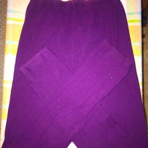 Purple leggings buy basic image 
size 14-16